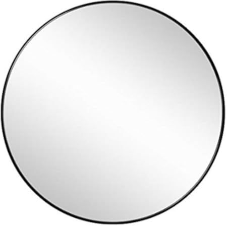 Large Circle Mirror 48 Inch Black Round Mirror with Metal Frame Big Wall Mirror Decorative Mirror Mo | Amazon (US)