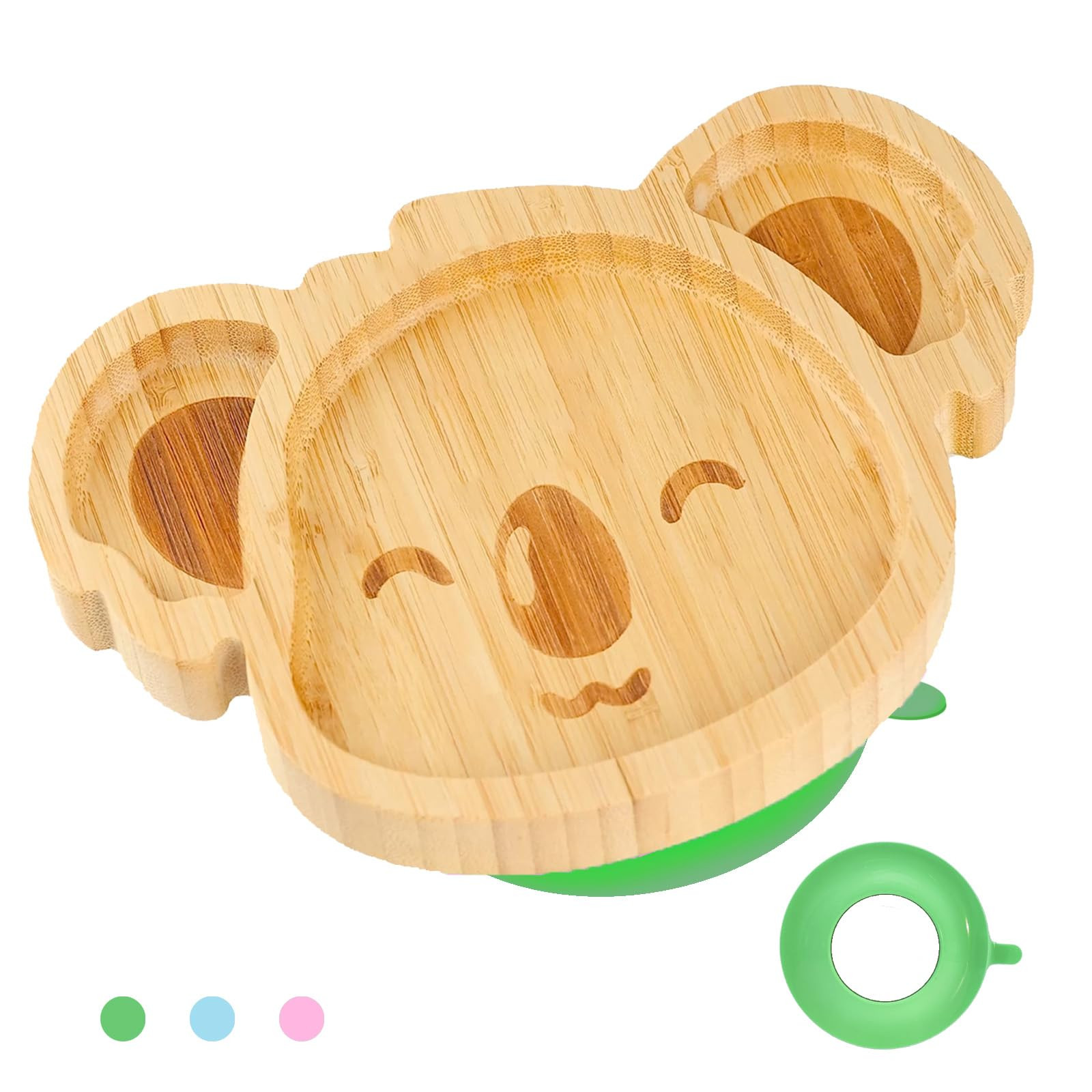 Bamboo Baby Plates with Suction - Natural Feeding Dishes for Babies and Toddlers, Perfect for Led... | Amazon (US)
