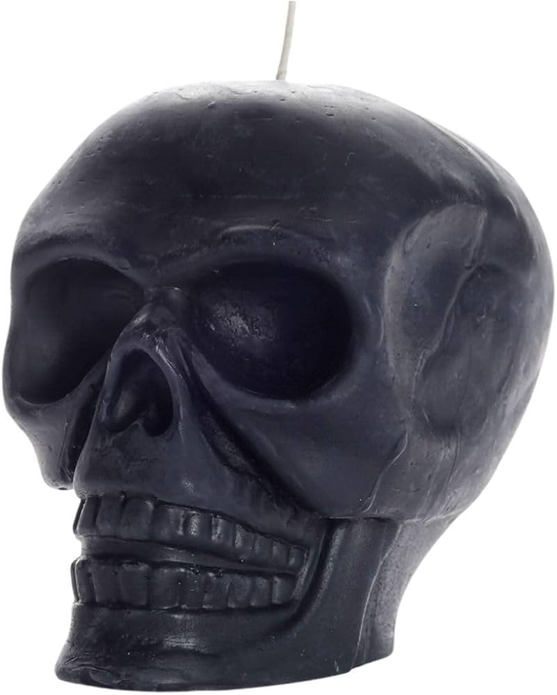 Big Dipper Wax Works Black Skull Candle, Unscented (3.5 x 3.75in) | Amazon (US)