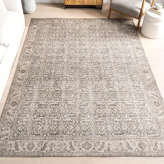 Nuloom Hillstone Collection Calantha Grey/Beige, 9' x 12', Vintage Medallion, Soft and Cozy, High... | Amazon (US)