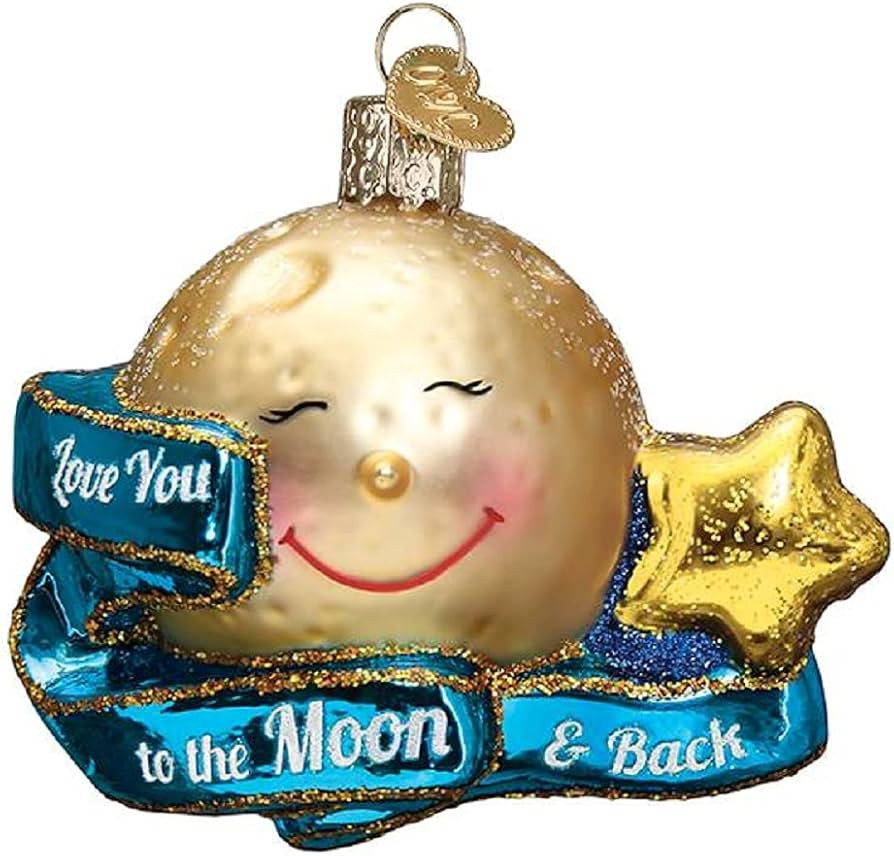 Old World Christmas Ornaments Love You to The Moon & Back Glass Blown Ornaments for Christmas Tre... | Amazon (US)