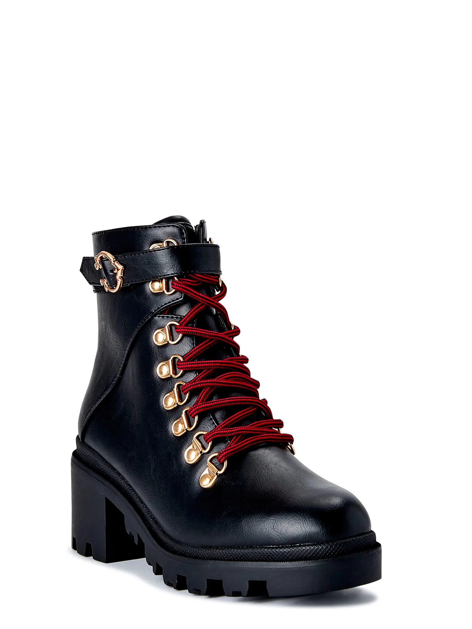 C. Wonder Women's Laney Lug Sole Lace Up Boots | Walmart (US)
