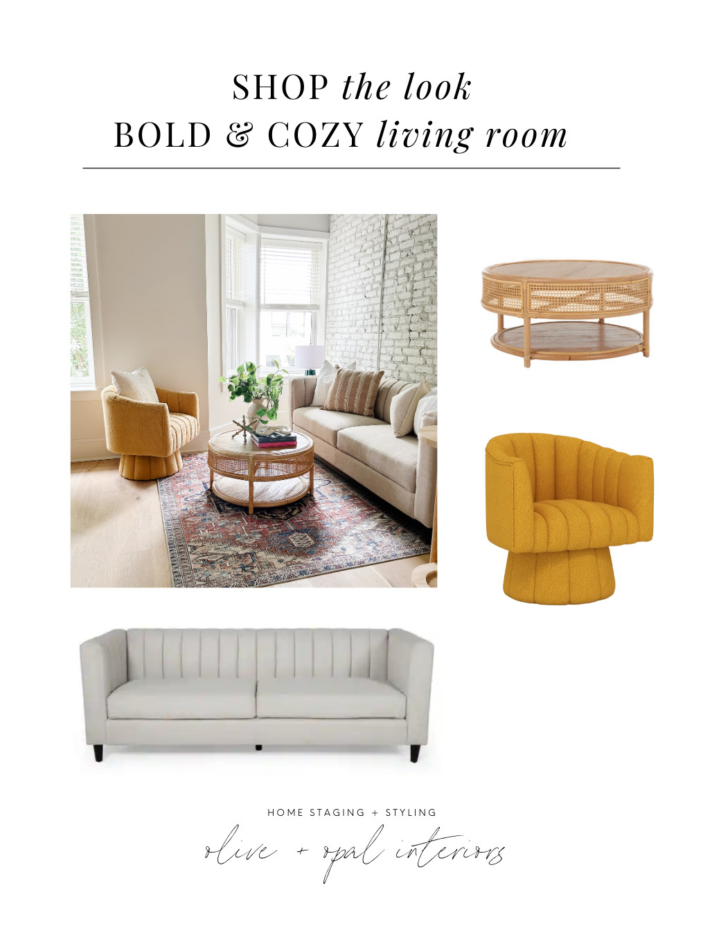 Bring your living room to life with this bold gold barrel accent chair, which pairs beautifully with the neutral sofa and round rattan coffee table. Even better, the chair is now on sale at Wayfair! 

 #LTKHome #LTKSaleAlert #LTKStyleTip