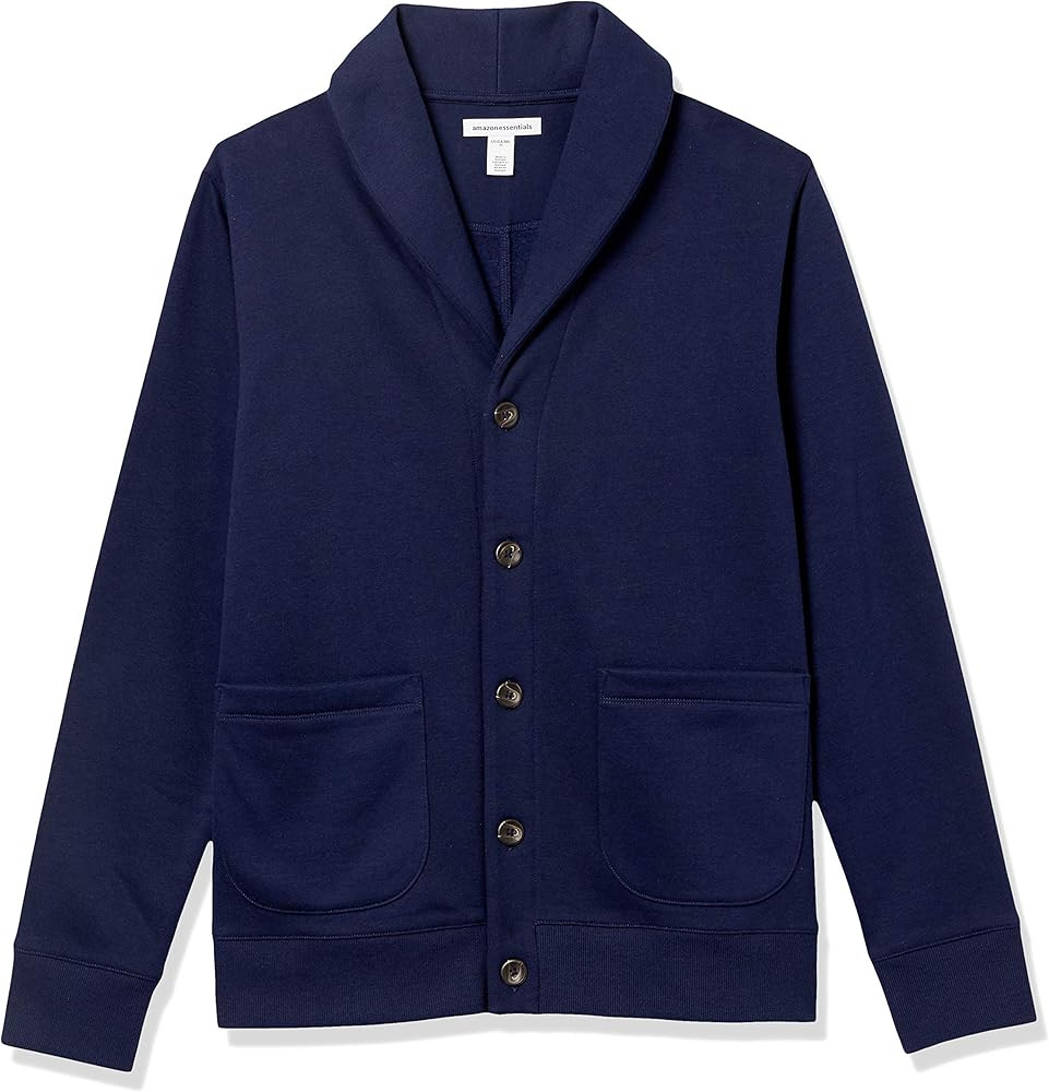 Amazon Essentials Men's Long-Sleeve Fleece Lined Shawl-Collar Cardigan Sweater | Amazon (US)