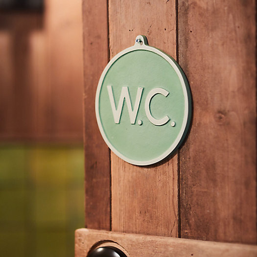 Water Closet Sign, Green | Terrain