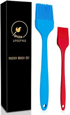 2 Pcs Silicone Basting Brush for Cooking, Baking & BBQ Grilling - Easy to Clean/Dishwasher Safe P... | Amazon (US)