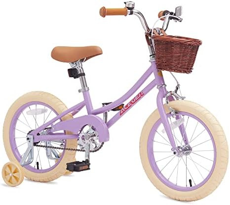 Girls Bike with Basket, Kids Bike for 3-13 Years, 14 inch with Training Wheels, 16 inch with Trai... | Amazon (US)