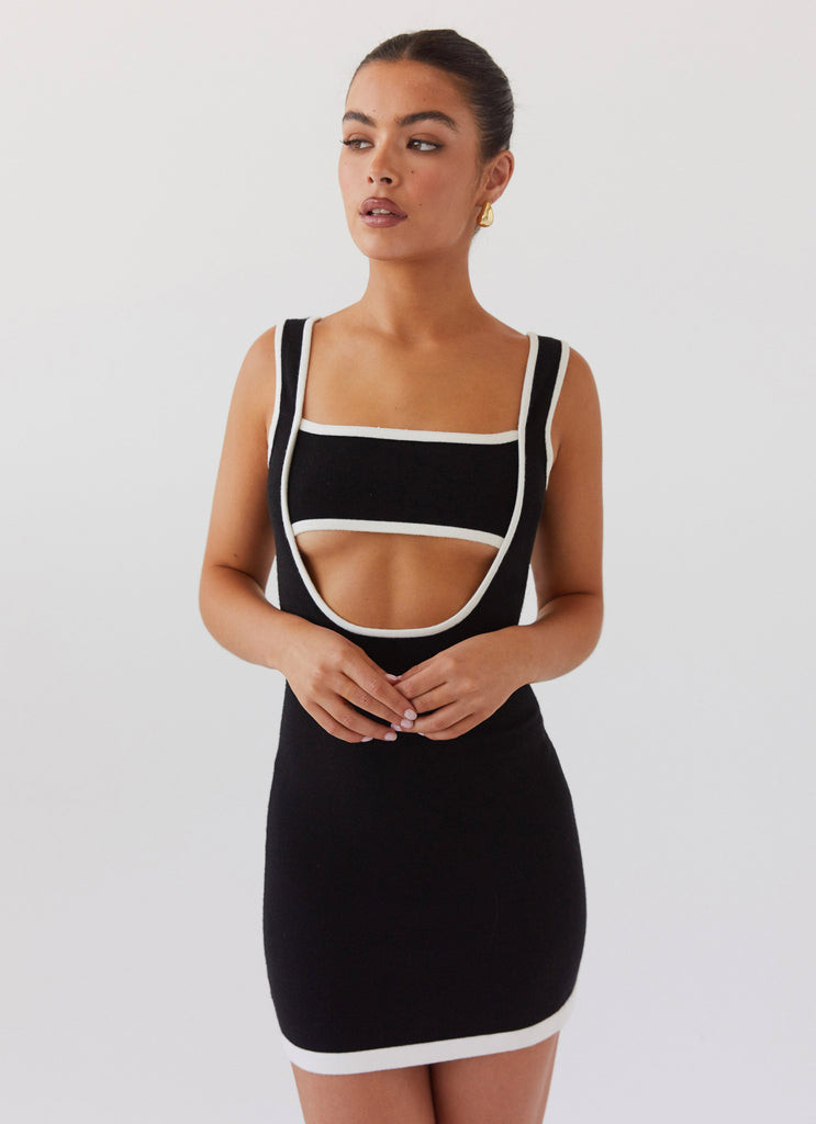 Lost In Paris Knit Mini Dress - Black | Peppermayo (Global)