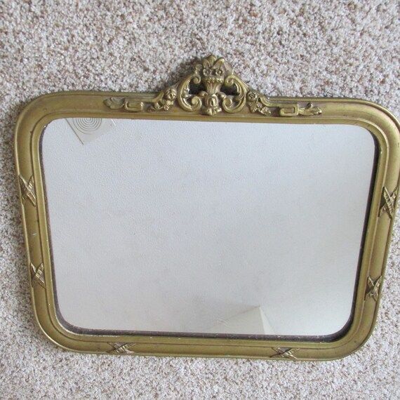 Oval Mirror Wood Framed Antique Gold Ornate Vintage Gesso | Etsy (US)