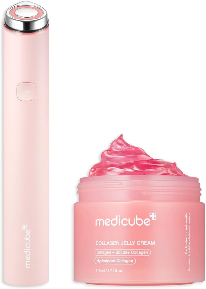 medicube Plump and Radiant Pink Duo: Mini Booster Pro Pink and Collagen Jelly Cream, 3.71 fl.oz. ... | Amazon (US)