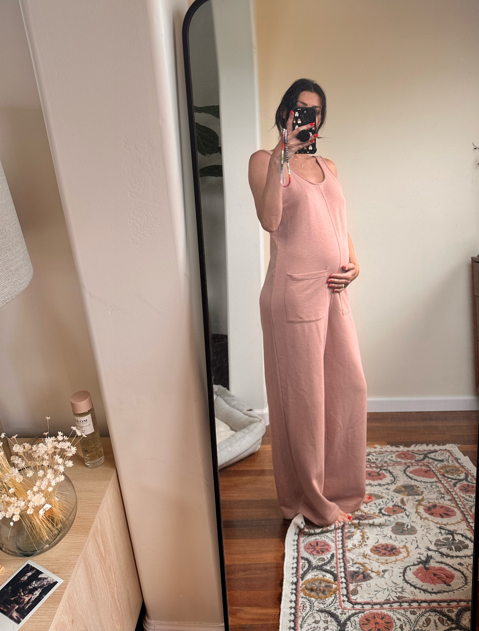 Bump-friendly jumpsuit on sale now!

#LTKunder50 #LTKbump #LTKbaby