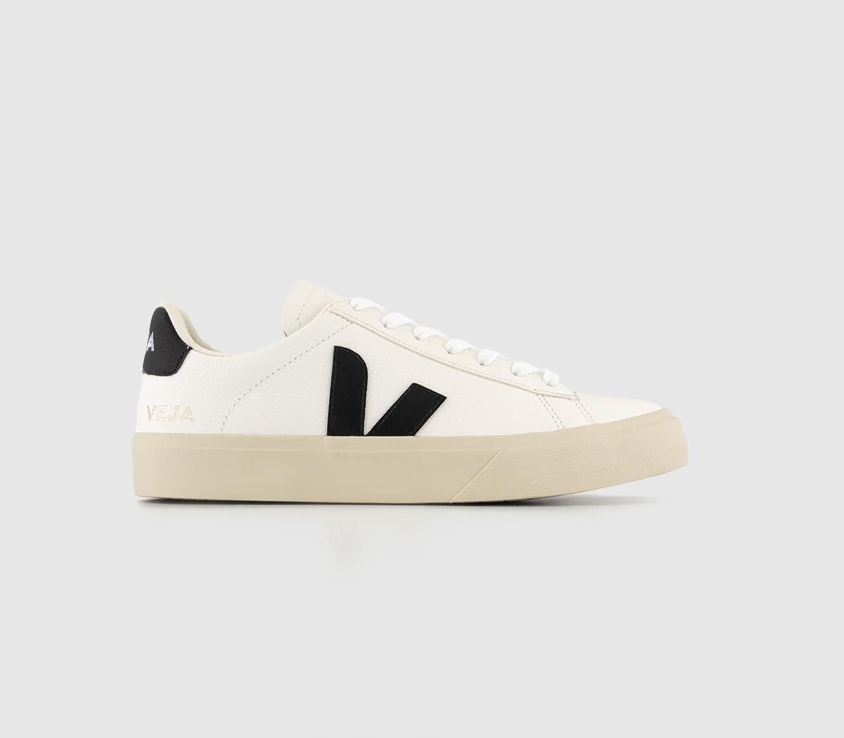 Veja Campo Trainers White  Black Leather F - Hers trainers | OFFICE London (UK)