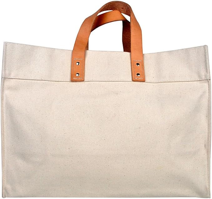 Amazon.com: Tag&Crew Manhattan Box Style Women's Tote Handbag with Leather Handles Used for Daily... | Amazon (US)