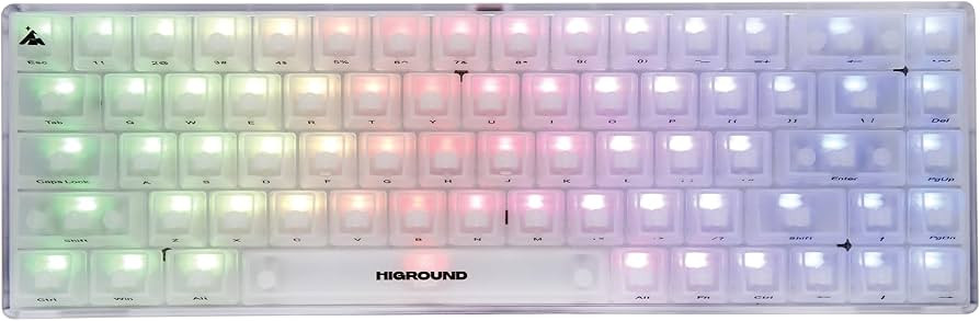 Higround Crystal Opal Basecamp 65% Mechanical Keyboard, White Flame Switches for Precision, Progr... | Amazon (US)