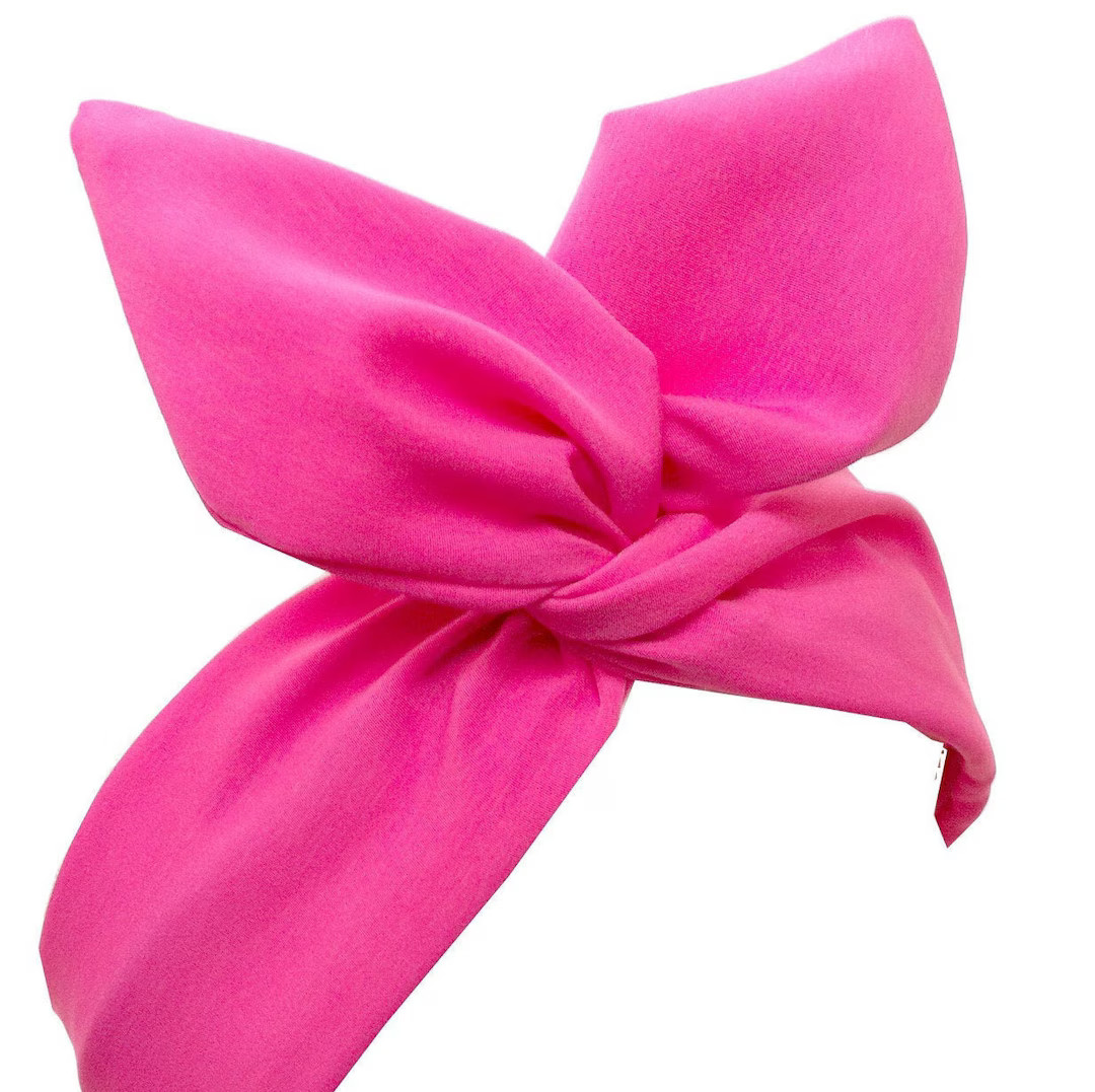 Candy Pink Wired Headband Hair Wrap - Etsy | Etsy (US)