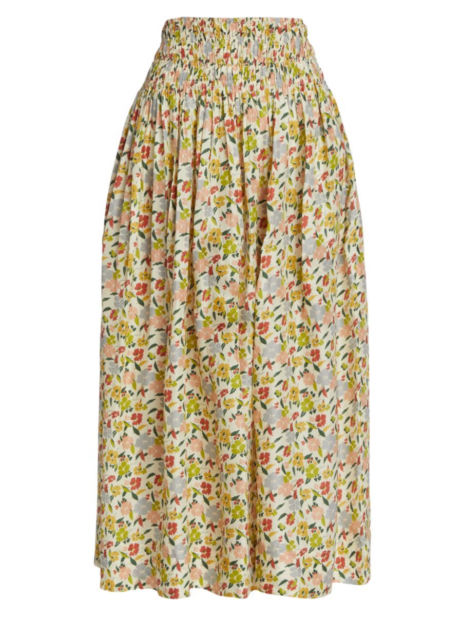 The Viola Silk Floral Maxi Skirt | Saks Fifth Avenue
