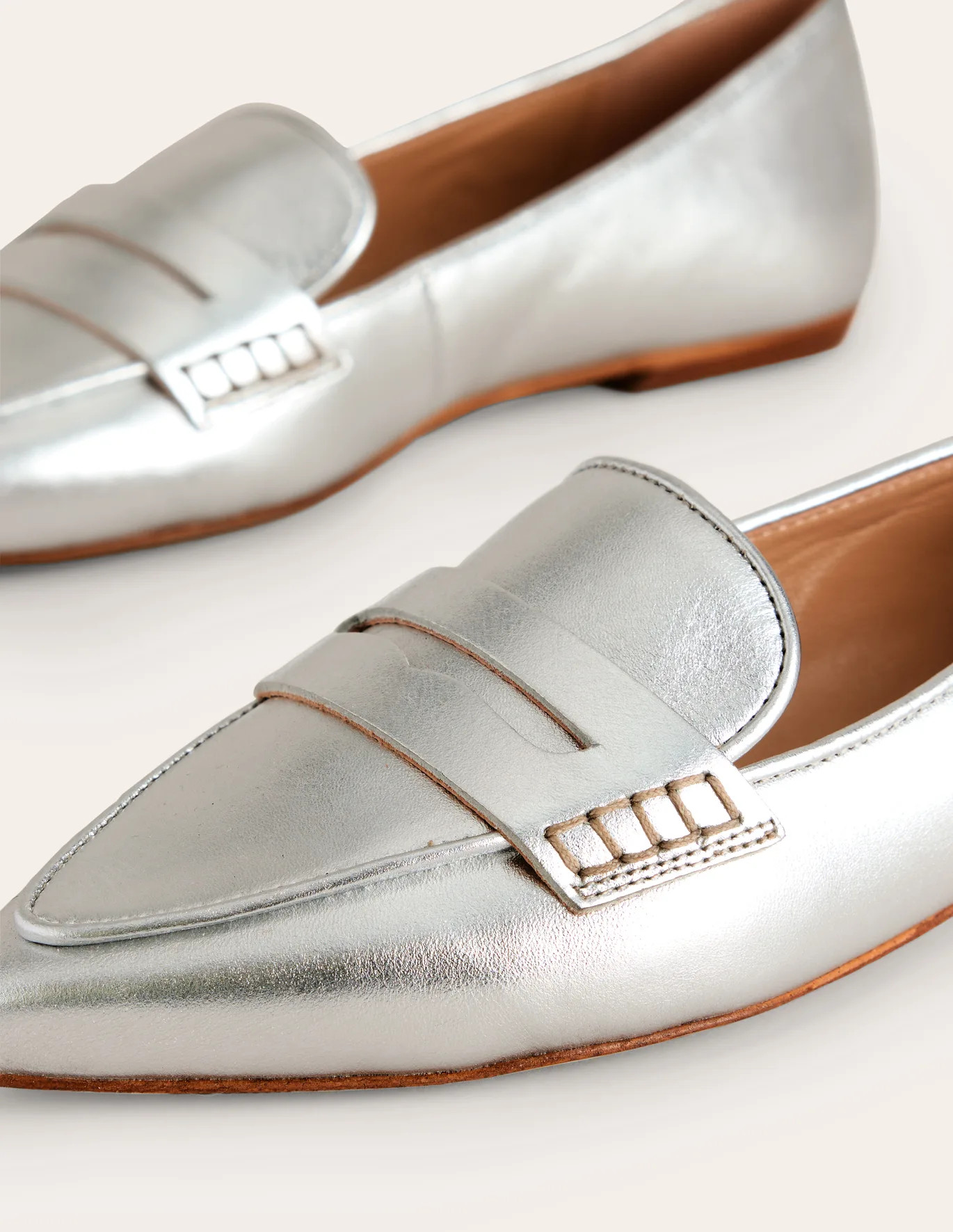 Pointed Loafers - Black and Camel Spot | Boden US | Boden (US)