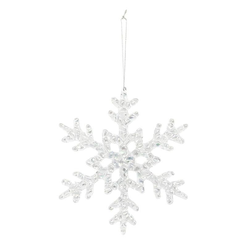 Clear Snowflake Ornament, 6" | At Home
