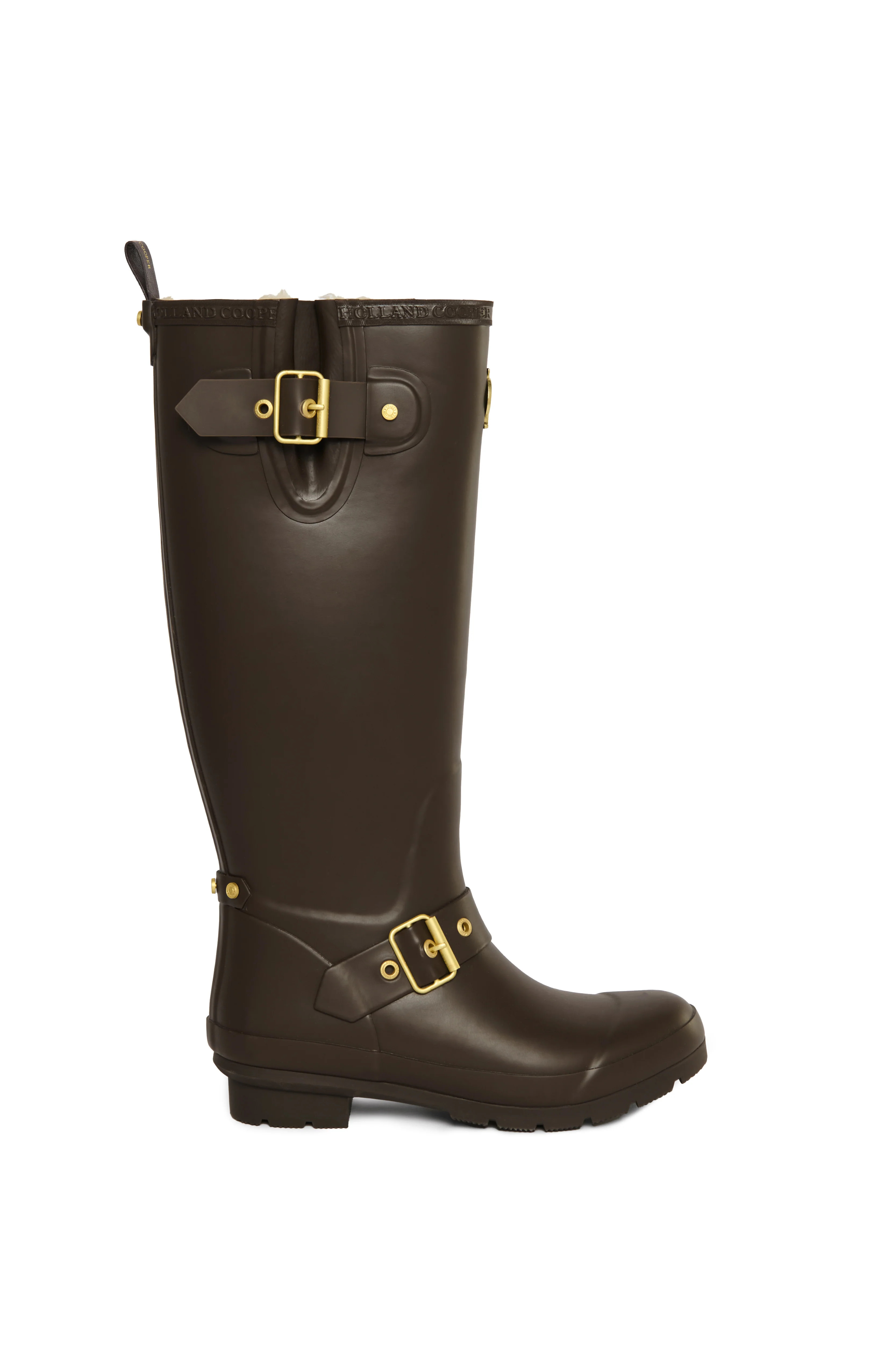 Sherpa Lined Regency Wellington (Chocolate Matte Gold) | Holland Cooper