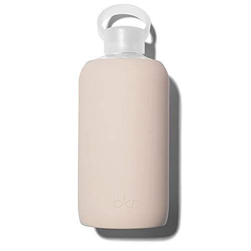 bkr Little Smooth Doe - 16oz/500mL - Glass Water Bottle - Tan - Dishwasher Safe - Removable Silic... | Amazon (US)