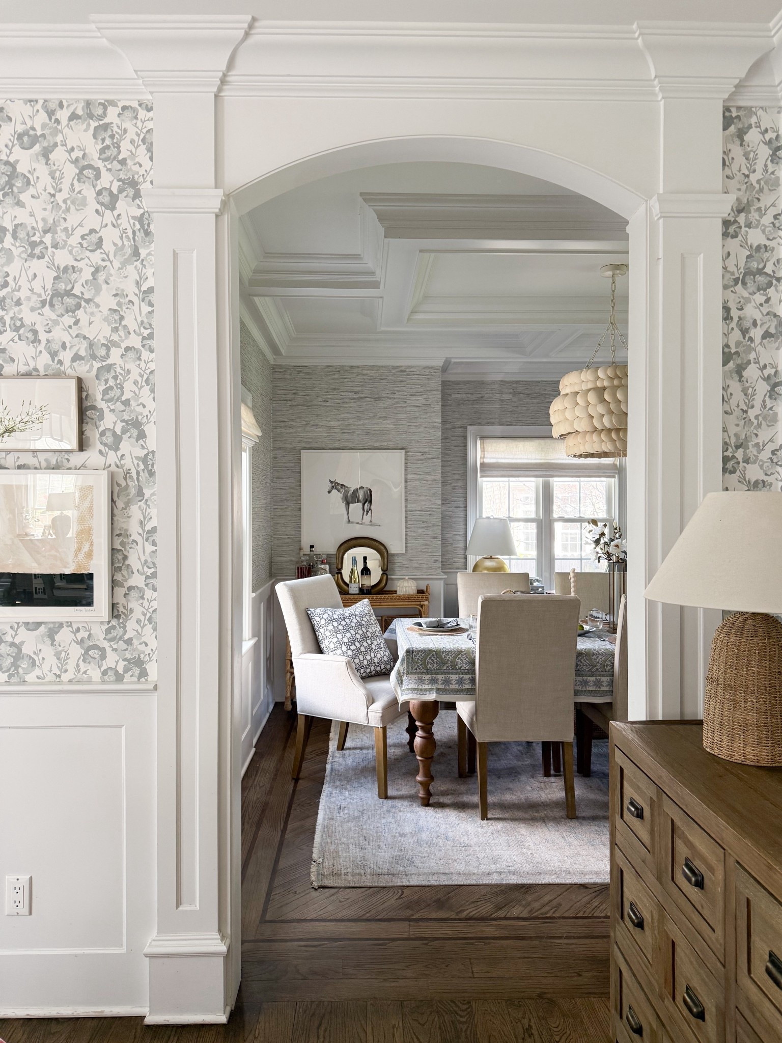 My favorite view in our home ✨

Dining room, chandelier, lighting, dining room inspo, dining room decor, spring home, spring decorating, console table decor, Serena & Lily, wallpaper, girlonthehudson, neutral home, modern coastal, minted art, cozy home

#LTKSeasonal #LTKSaleAlert #LTKHome