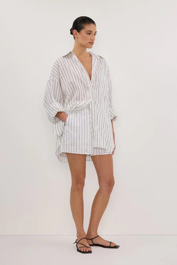 OLLIE WHITE STRIPE SHIRT | DISSH