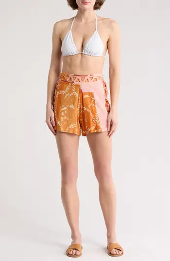 Maaji Leaf Patchwork Baia Cover-Up Shorts | Nordstromrack | Nordstrom Rack