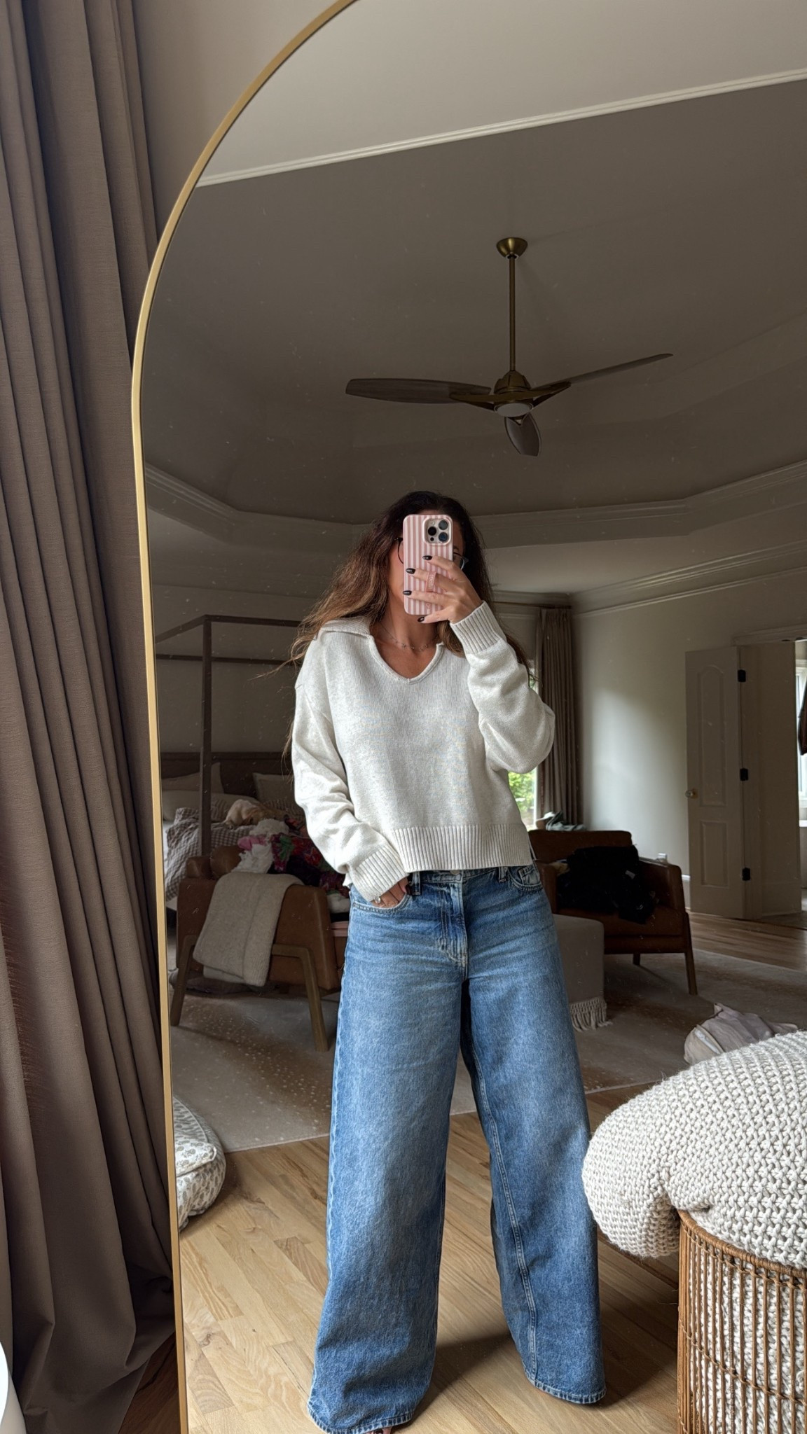 pullover sweater - L
low rise baggy jeans - 28 color light indigo 

#LTKFindsUnder50 #LTKStyleTip #LTKSeasonal