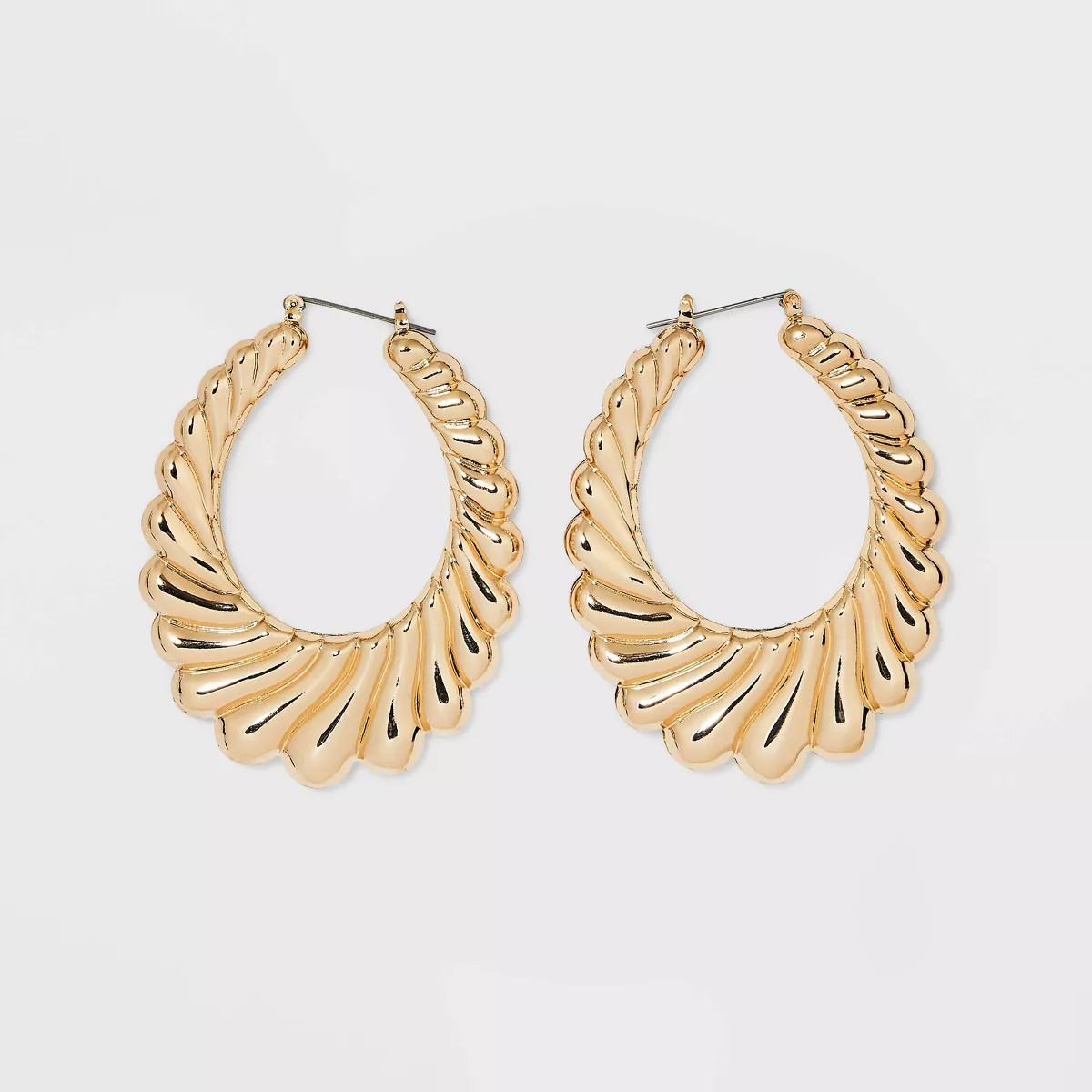Oval Swirl Hoop Earrings - Wild Fable™ Gold | Target
