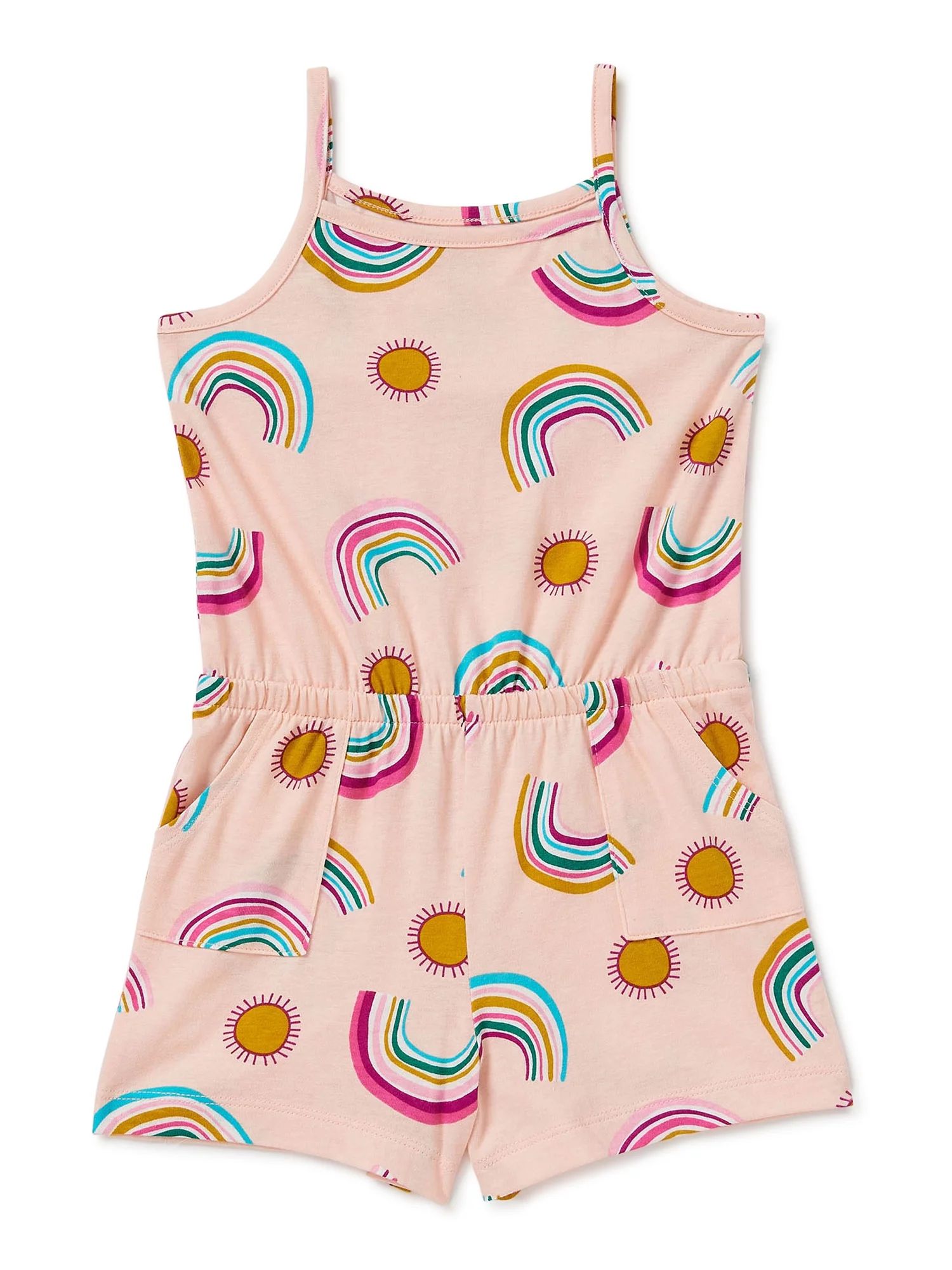 Wonder Nation Baby & Toddler Girls Knit Romper, Sizes 12M-5T | Walmart (US)