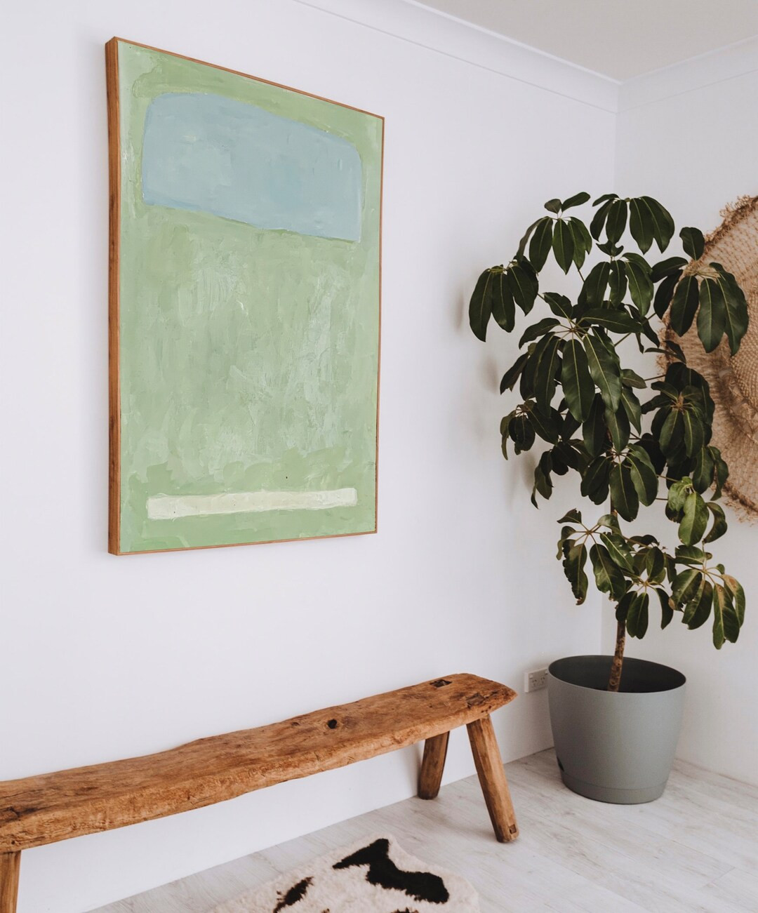 Green pastel oil  picture Minimalistic Abstraction Hand painted picture Contemporary Art PRE ORDE... | Etsy (US)