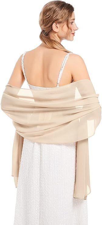 Vickorpen Shawls and Wraps Soft Chiffon Scarve Scarf For Evening Party Dresses Wedding Stole | Amazon (US)