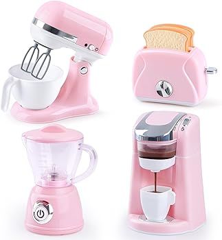 Kids Toy Kitchen Sets, Play Kitchen Accessories for Kids Ages 4-8 3-5, Kitchen Appliance Toys, Bl... | Amazon (US)