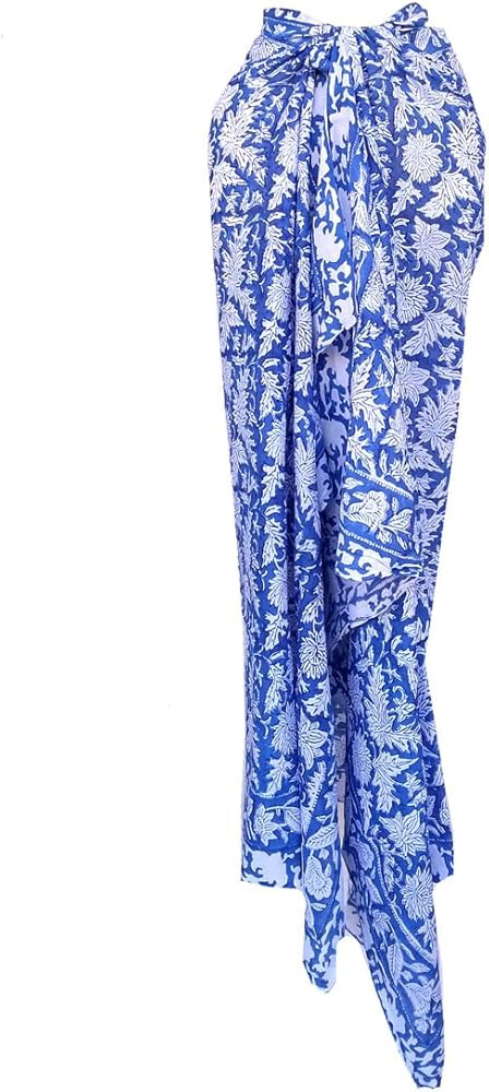 Rastogi Handicrafts 100% Cotton Hand Block Print Sarong Womens Swimsuit Wrap Cover Up Long Womens... | Amazon (US)