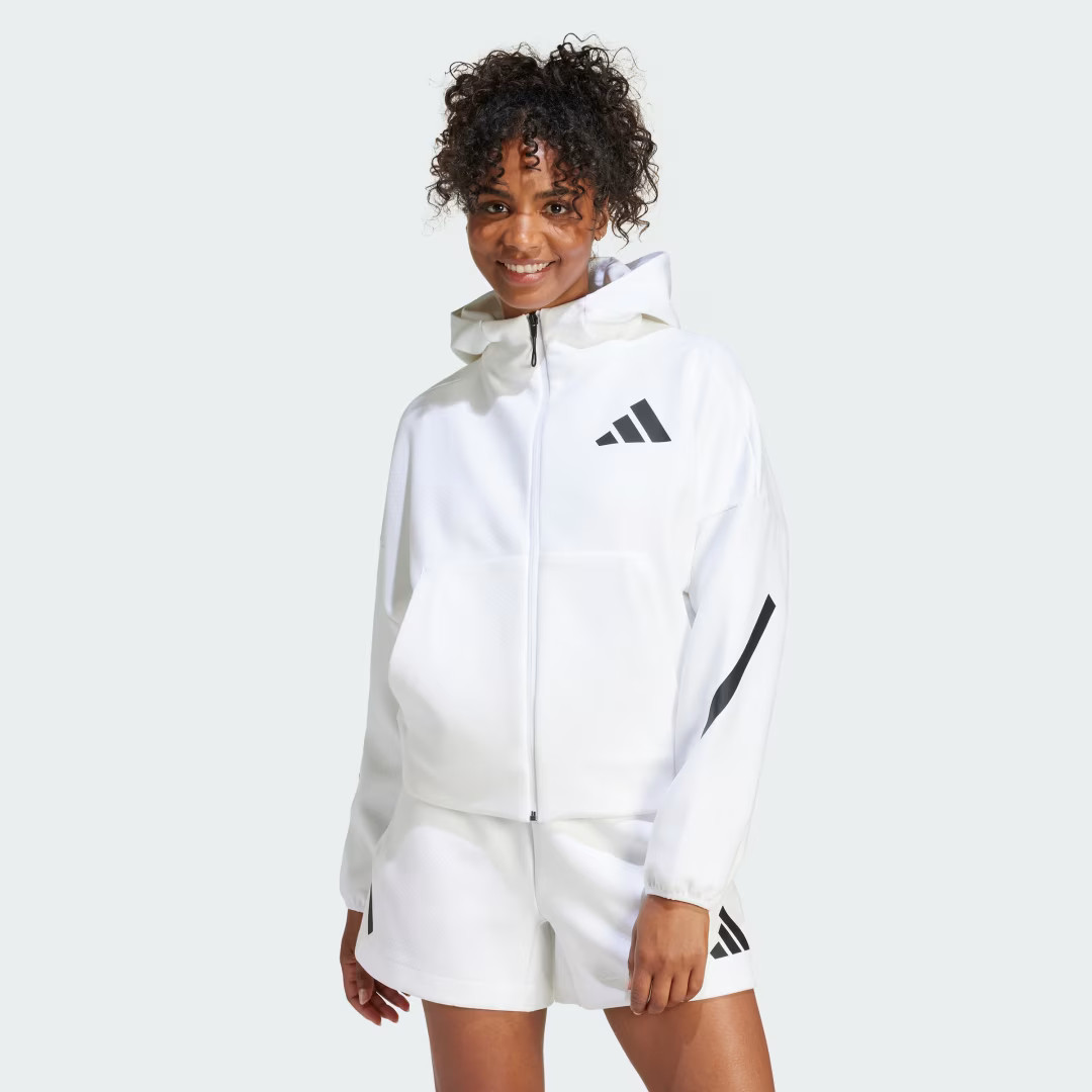 adidas Z.N.E. Full-Zip Hoodie White XS - Womens Originals Hoodies & Sweatshirts | adidas (US)
