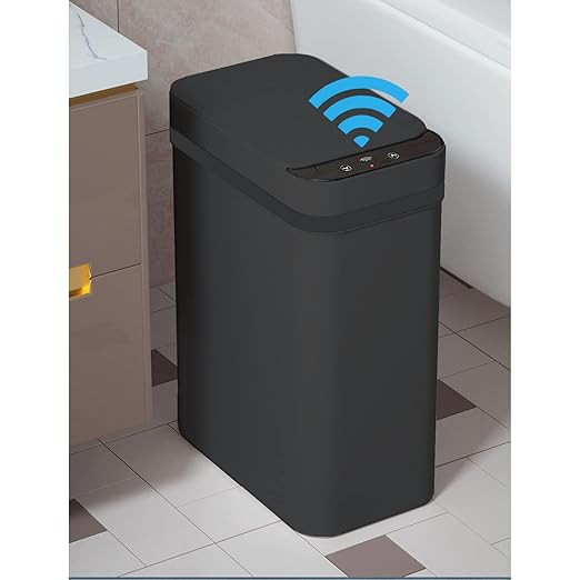Amazon.com: Yatmung Touchless Bathroom Trash Can - 2.5 Gallon Smart Trash Can Sensor Motion - Ski... | Amazon (US)