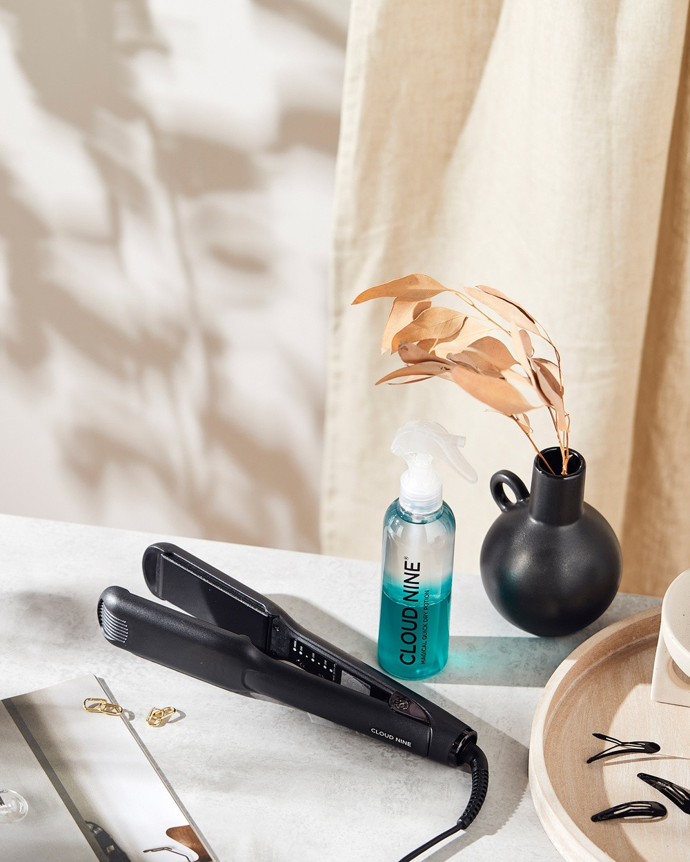 CLOUD NINE - The Wide Iron - Hair (Black) The Wide Iron | THE ICONIC (AU & NZ)