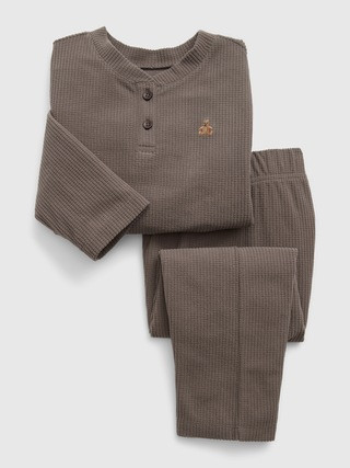 babyGap 100% Recycled Waffle PJ Set | Gap (US)
