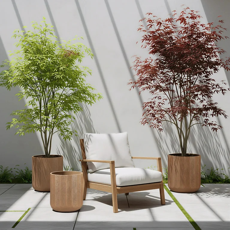 Better Homes & Gardens Adler 16 inch Resin Planter Terracotta with Modern Design for Indoor and O... | Walmart (US)