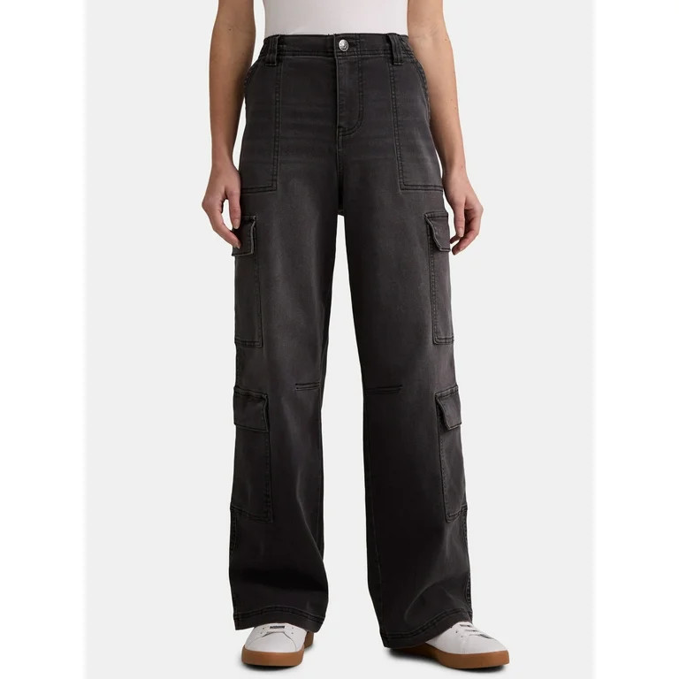 Madden NYC Women’s Skater Cargo Jeans, 29" Inseam, Sizes XXS-XXL | Walmart (US)
