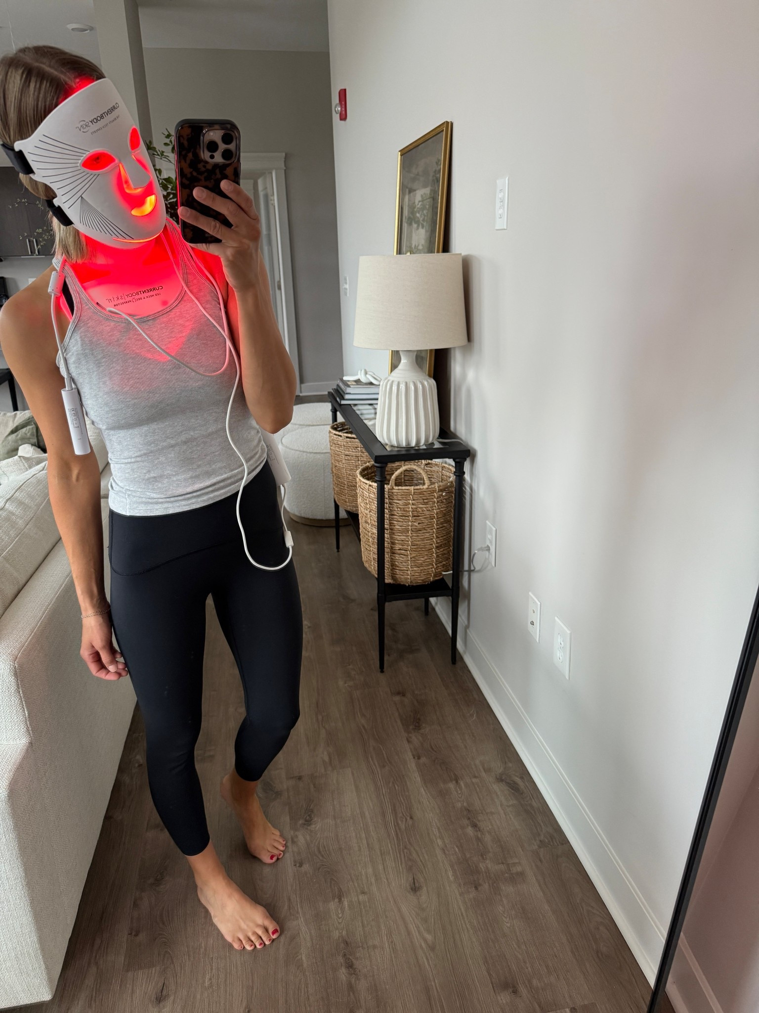 Wearing small leggings, 2 tank (sized down for tighter/shorter fit), 6 sports bra (Mask Code: LINDSEY10)

#LTKActive #LTKBeauty #LTKOver40