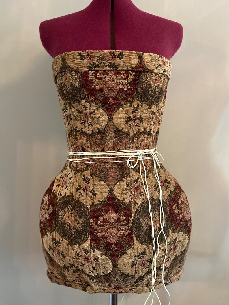 Handmade S-bend Edwardian Tapestry Corset Dress - Etsy | Etsy (US)