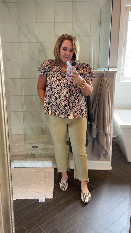 Blouse size XL code NANETTE15 for 15% off your avara order 

Jeans wearing size 32. Khaki is from last year. Linking a few colors from this year. 

Shoes are tts  

#LTKSeasonal #LTKsalealert #LTKunder100