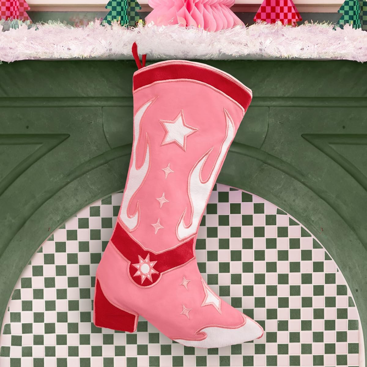 xo, Fetti Cowgirl Boot Stocking | Western Holiday Party Decorations, Cowgirl Christmas, Rodeo The... | Amazon (US)