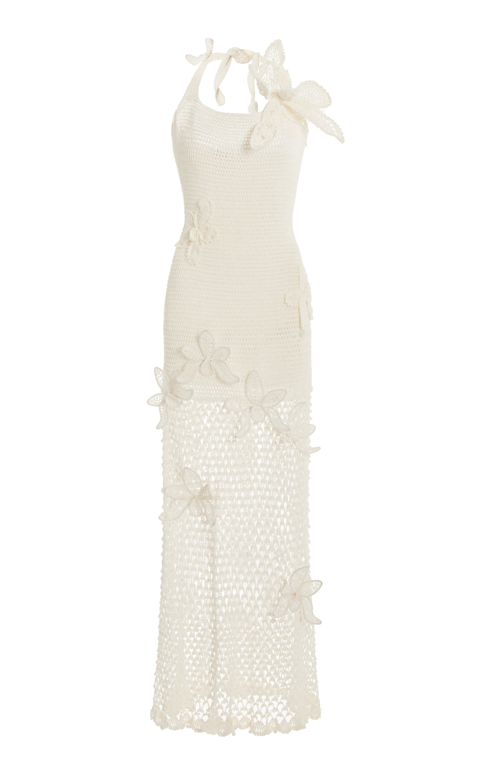 Crocheted Cotton Halter Maxi Dress | Moda Operandi (Global)