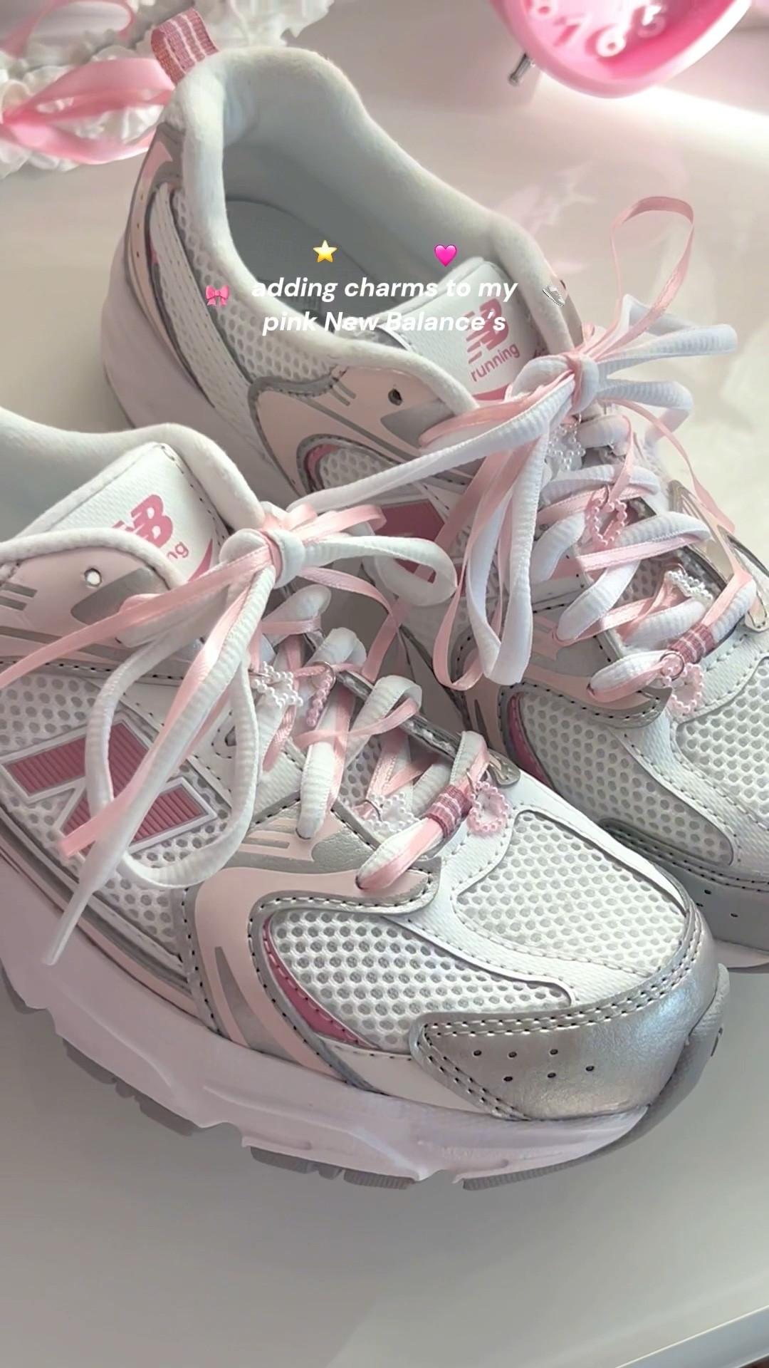 Pink Taffy New Balances and Charms

#LTKActive #LTKfitnessgoals #LTKSaleAlert