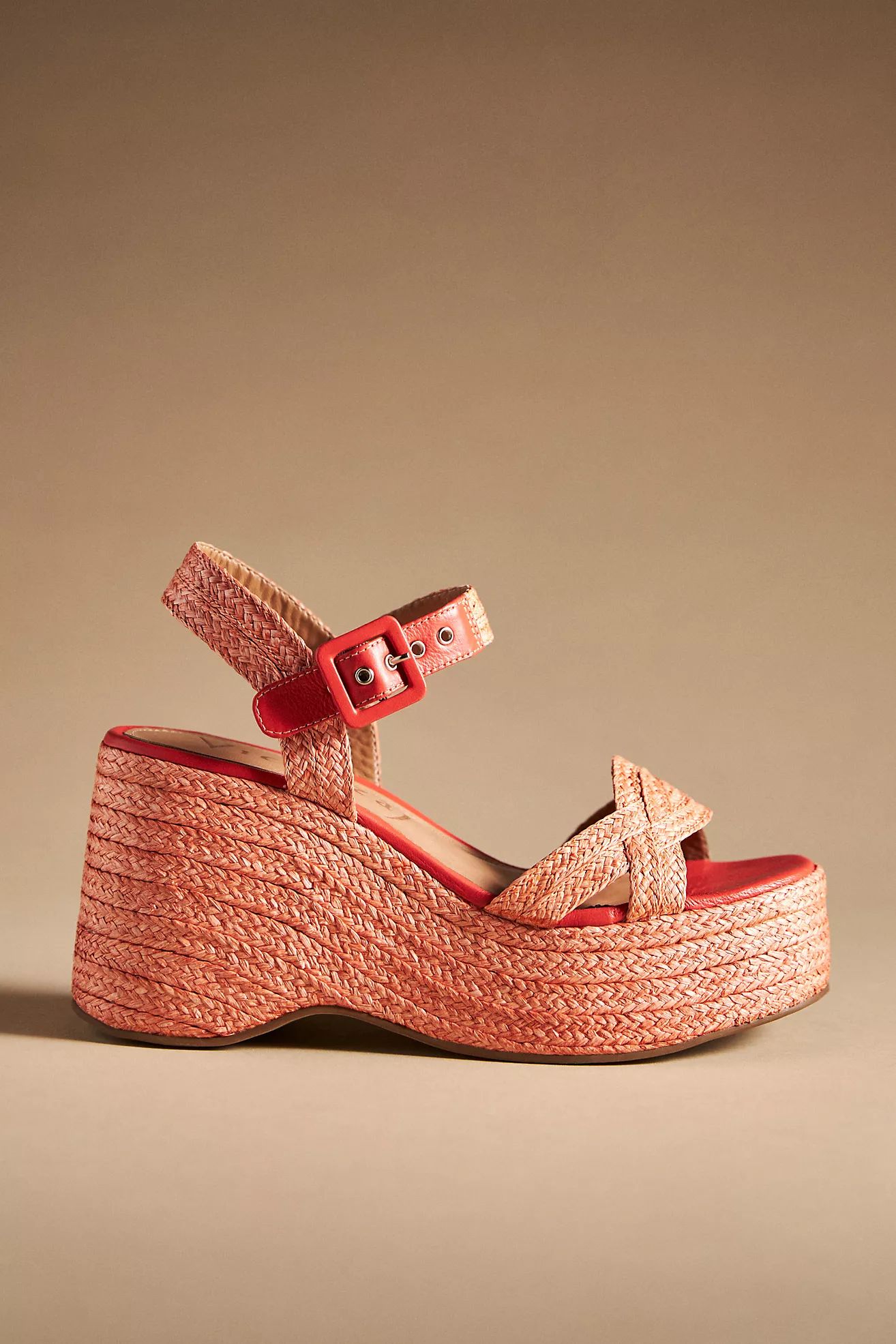 Vicenza Raffia Platform Heels | Anthropologie (US)