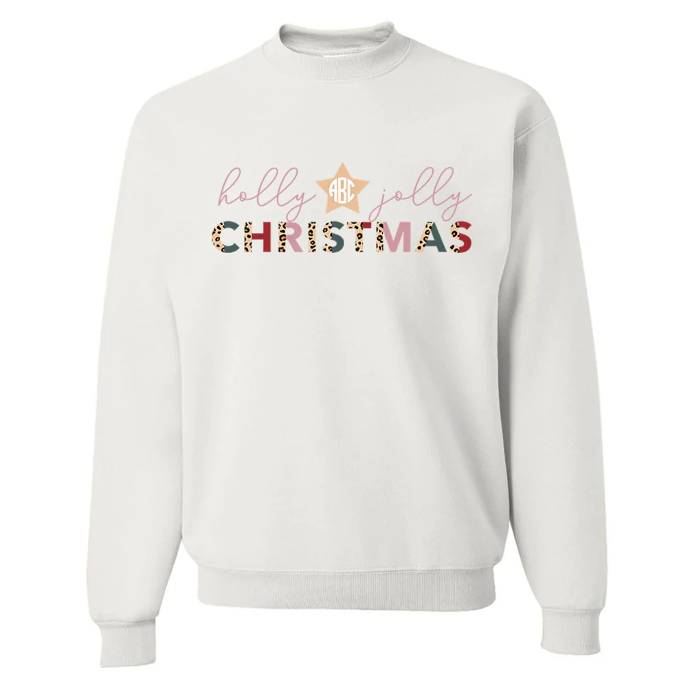 Monogrammed 'Holly Jolly Christmas' Crewneck Sweatshirt | United Monograms