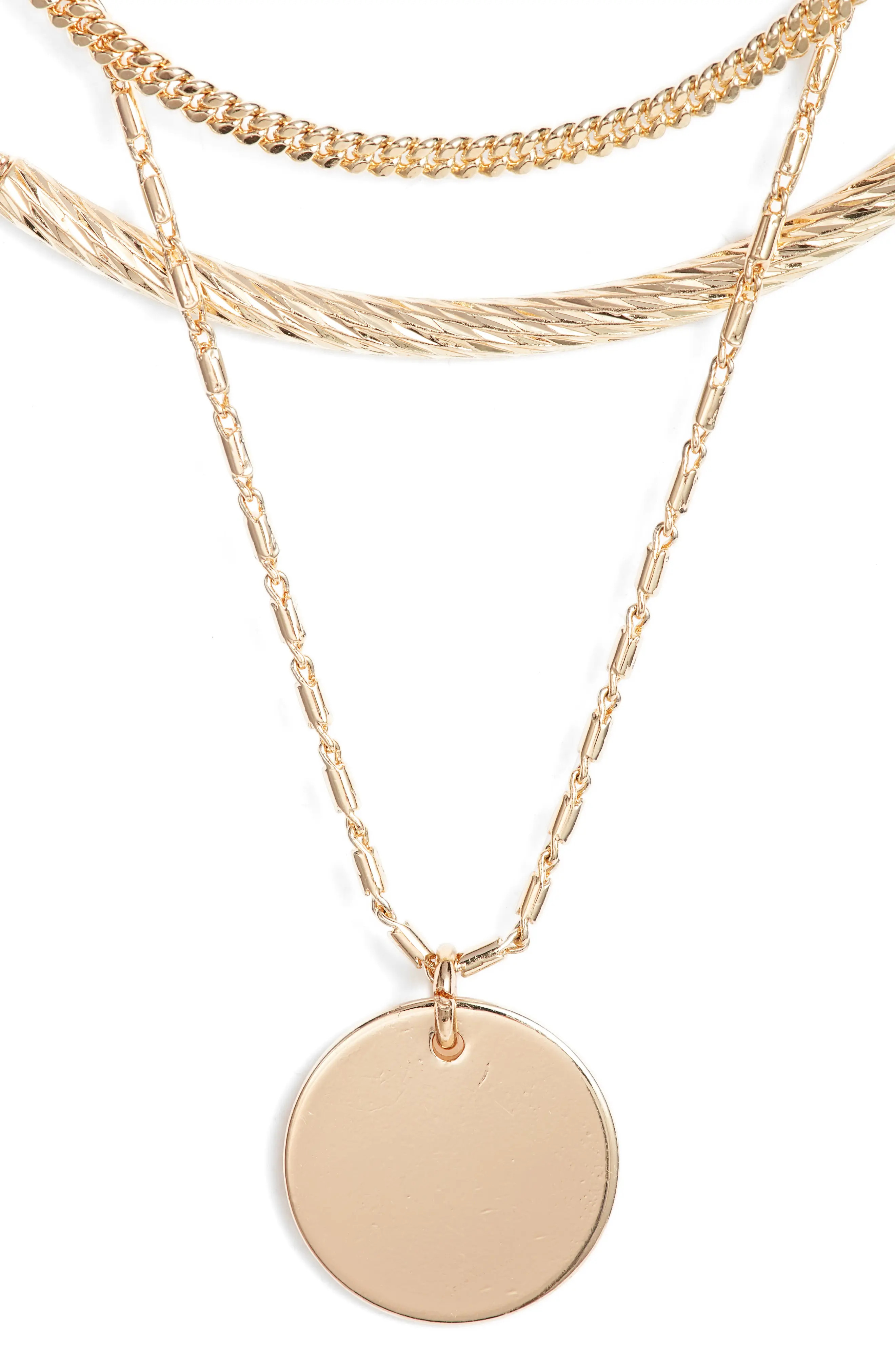Women's Halogen Short Disc Layer Pendant Necklace | Nordstrom