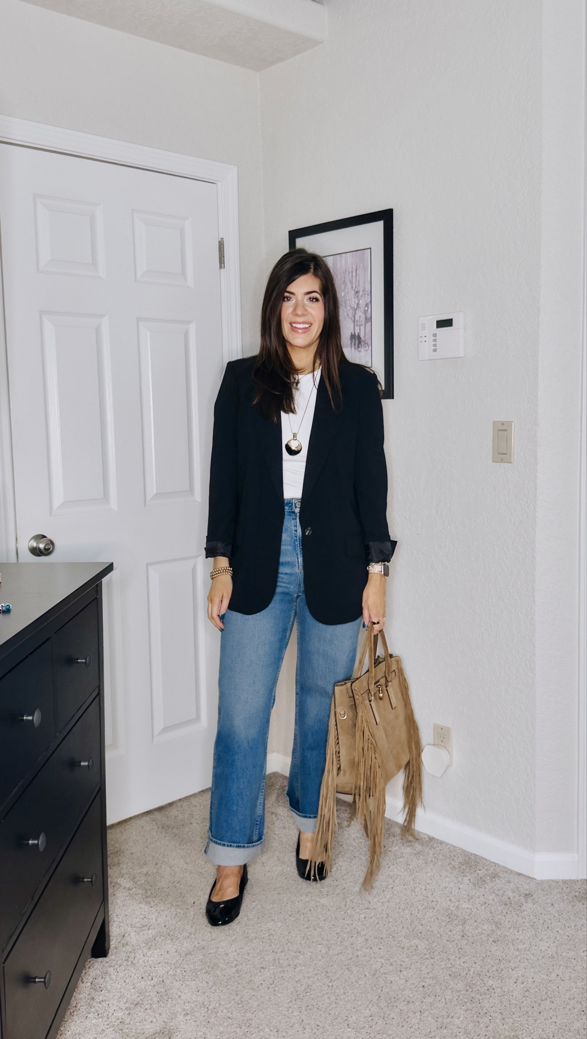 Recent work outfits
In a medium tee
Medium blazer
29 curvy long jeans 

#LTKMidsize #LTKOver40 #LTKWorkwear